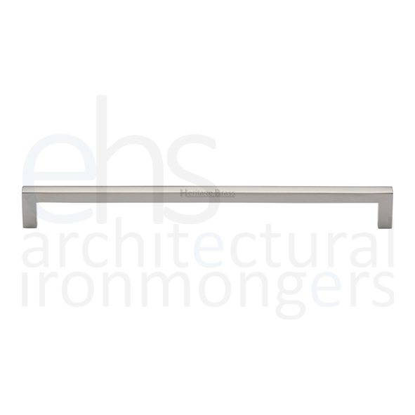 C0339 256-PNF • 256 x 266 x 30mm • Polished Nickel • Heritage Brass City Cabinet Pull Handle